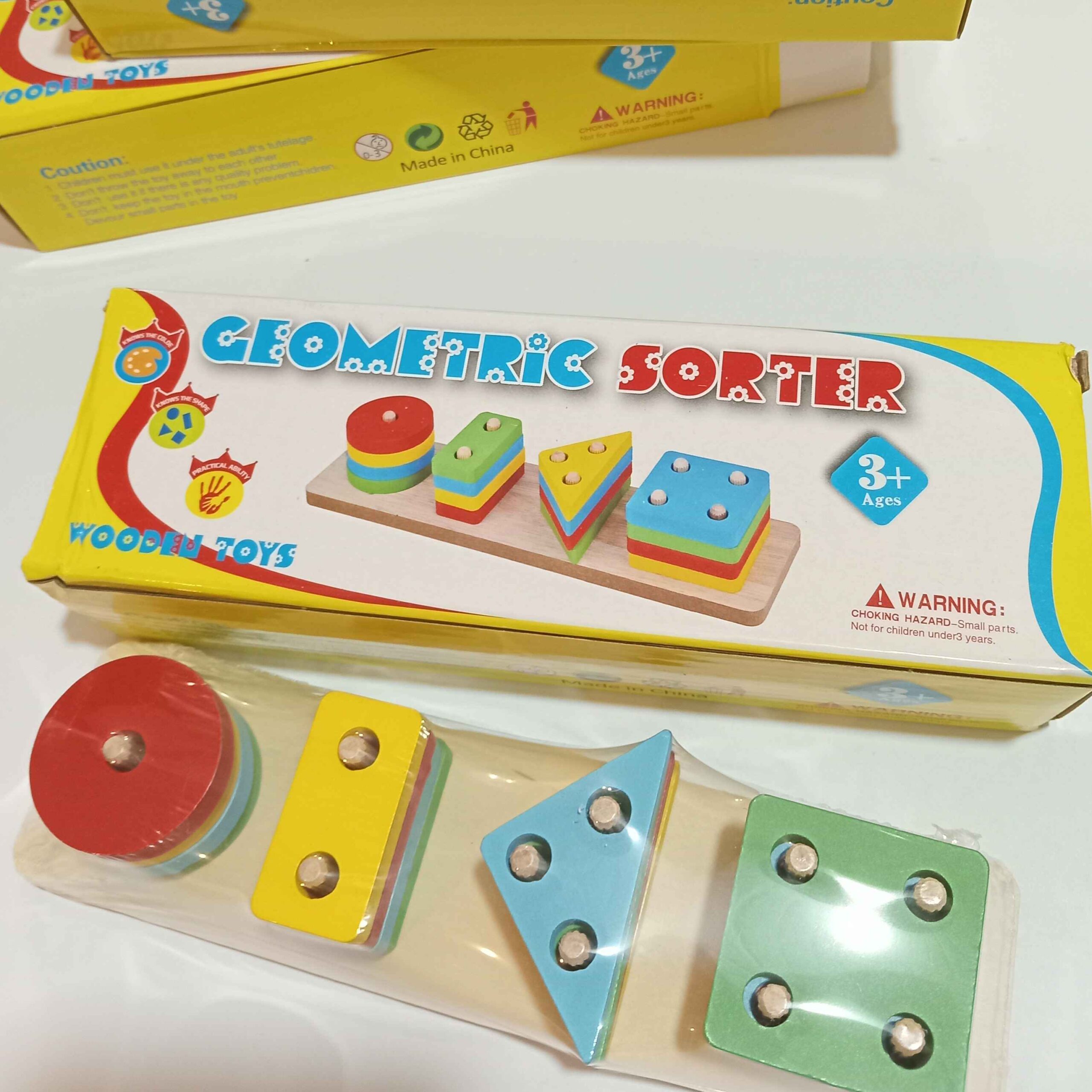 Houten Montessori 5-Kolom Sorteer Puzzel