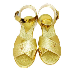 Elegante gouden kinder feestsandalen met glitter