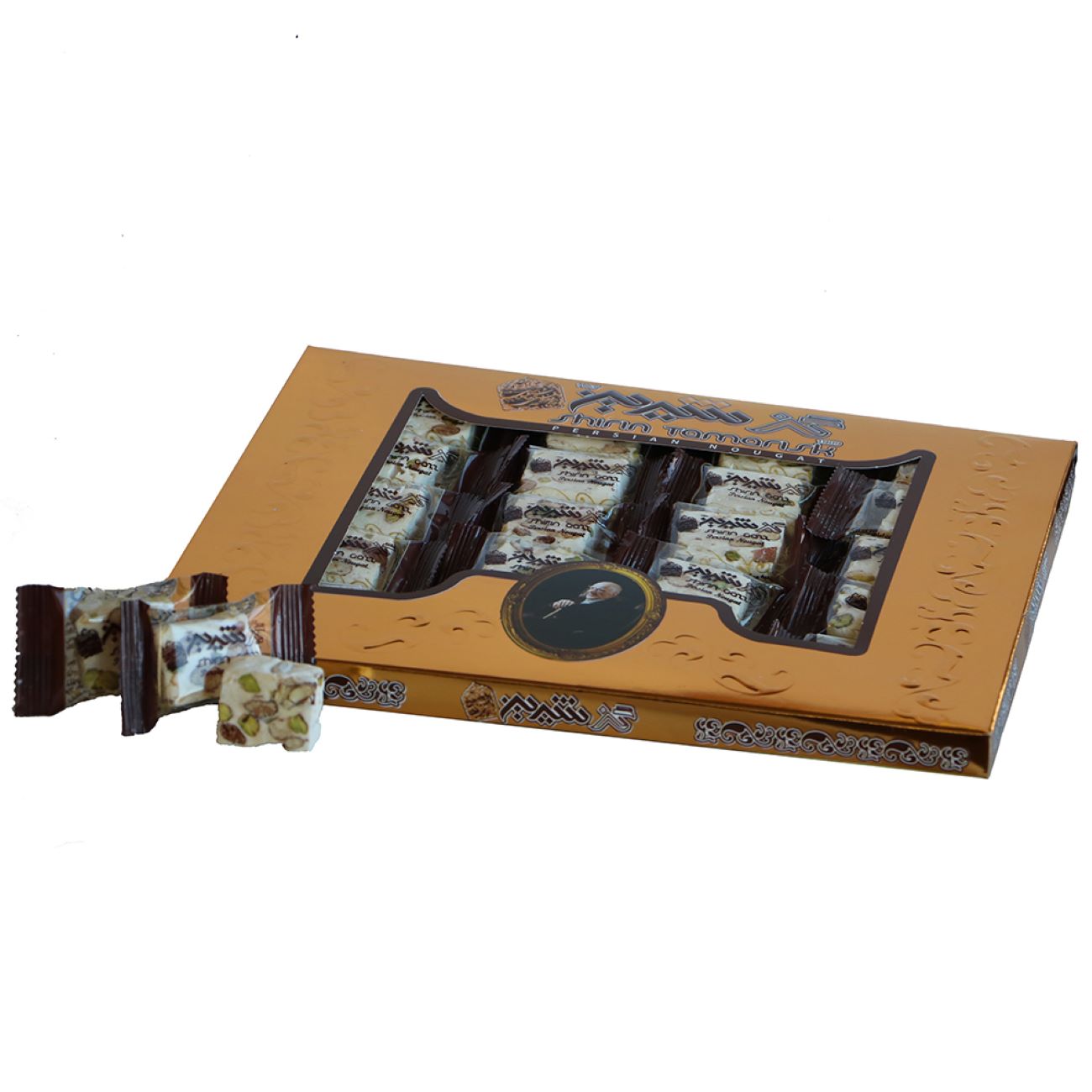 Shirin Gaz 28% Pistache & Amandel Gemengde Perzische Nougat – 200g (4x)