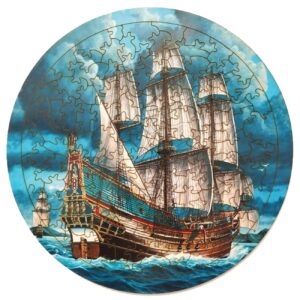 Houten 113-Stukjes Schip Puzzel – Creatief & Leuk Model voor Alle Leeftijden