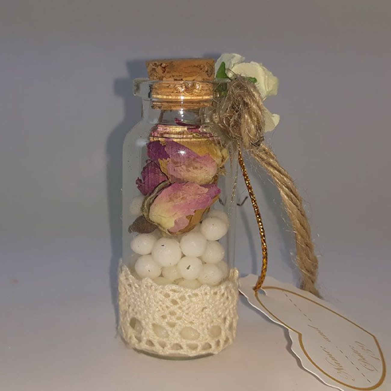 20 Stuks Huwelijkssuikergoed met Snoep (Noghl) & Gedroogde Bloemen