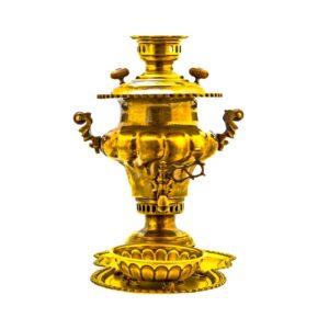 3-Delige Messing Houtskool Samovar Set, Pichi Model