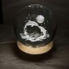 3D Crystal Globe Table Lamp, Romantic Dolphin and Moon Design Model2