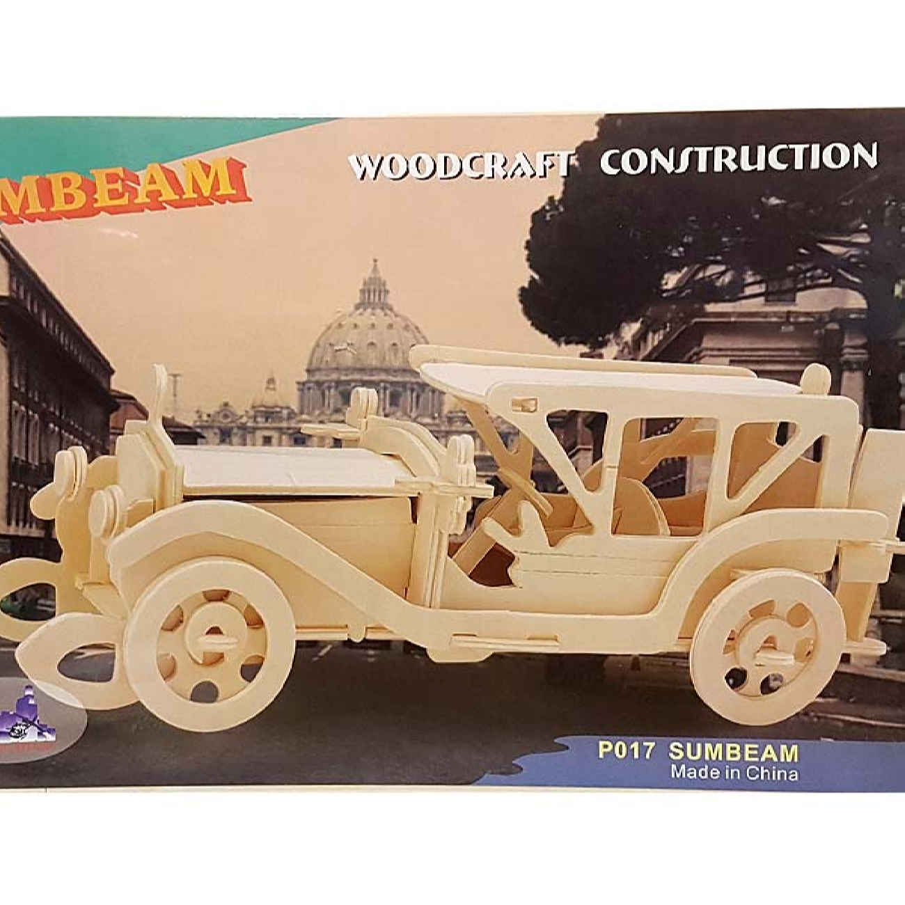 3D Houten Puzzel, Vintage Auto Ontwerp Geschikt voor Verzamelaars & Cadeaus