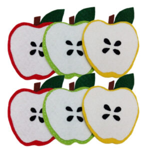 Vilten Onderzetters Appelschijf – Set van 6 stuks