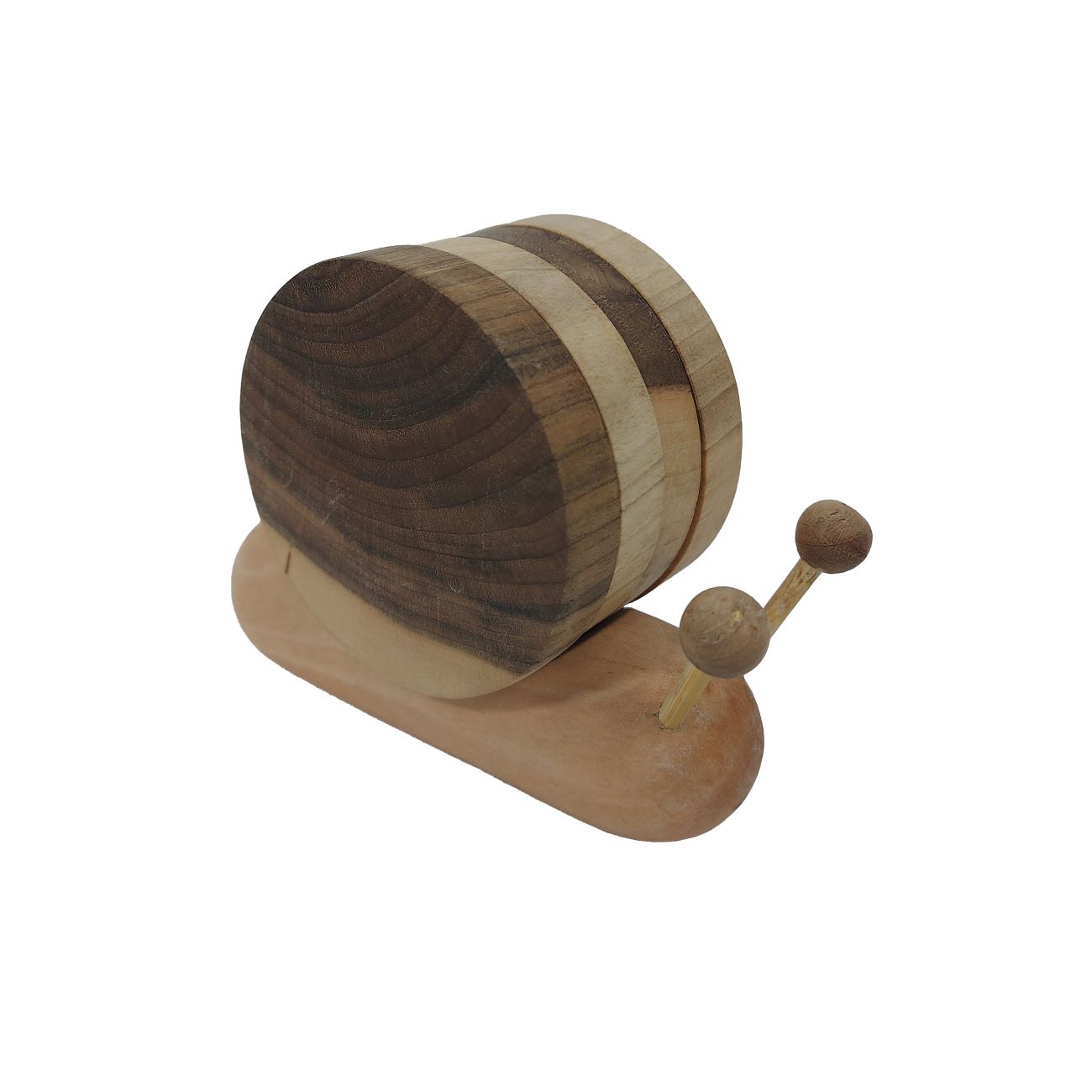 Houten Slakken Onderzitter Set – Rustiek Boho Dierendesign voor Interieurdecoratie