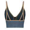 Athletic Crop Top and Panty Set – Front-Zip, Padded, Model 4563 in Blue