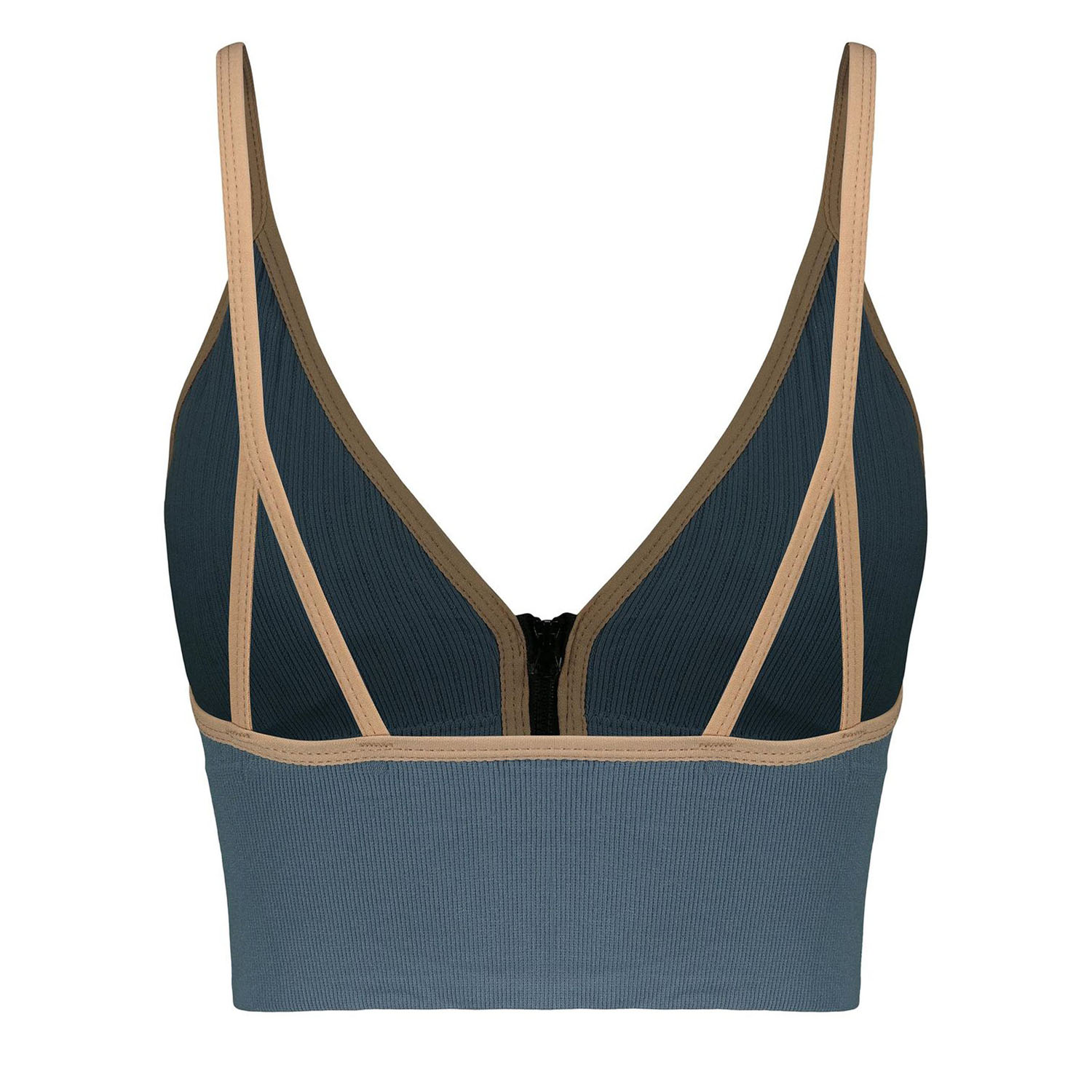 Atletische Crop Top en Slip Set – Blauw