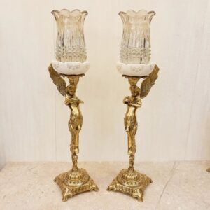 Bronzen Messing Kandelaar – Engelontwerp