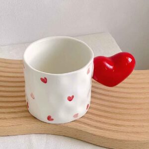Keramische Mok – Fantasie Kunst Beker voor Koffie, Thee & Cacao met Hartvormig Handvat