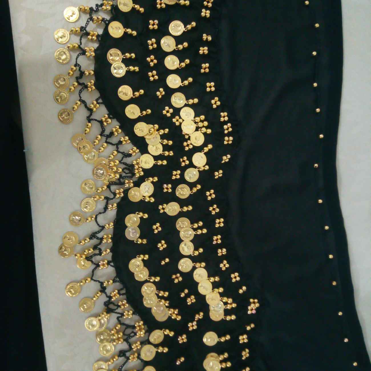 Chiffon Buikdans Heup Sjaal – Perfect voor Festival met Zijde Draad & Munten