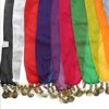 Chiffon Belly Dance Hip Scarf - Perfect for Festival with Silk Thread & Coins (4)