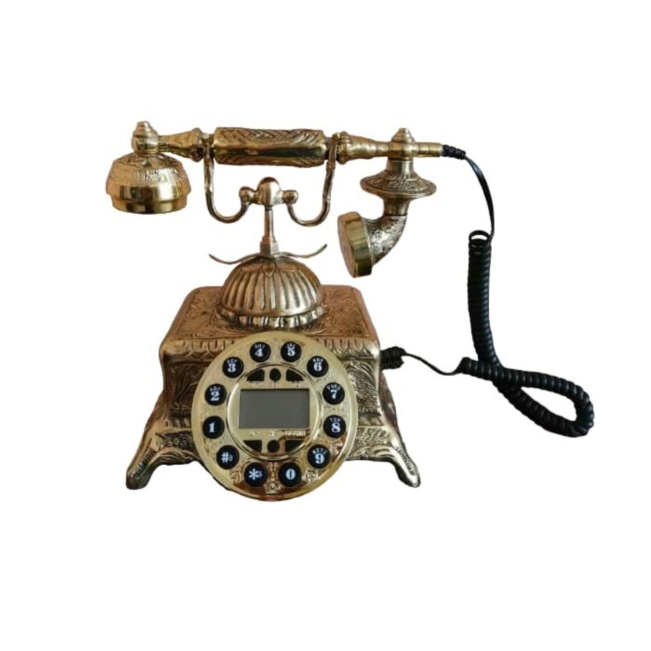 Klassieke Messing Vintage Telefoon – Decoratief