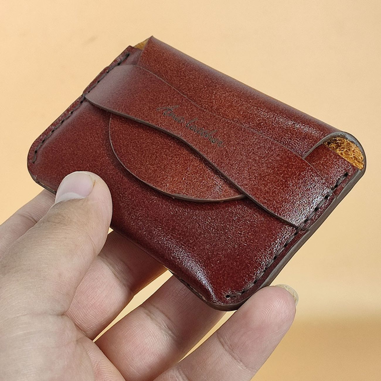 Compacte Leren Kaartenhouder Portemonnee – Slank
