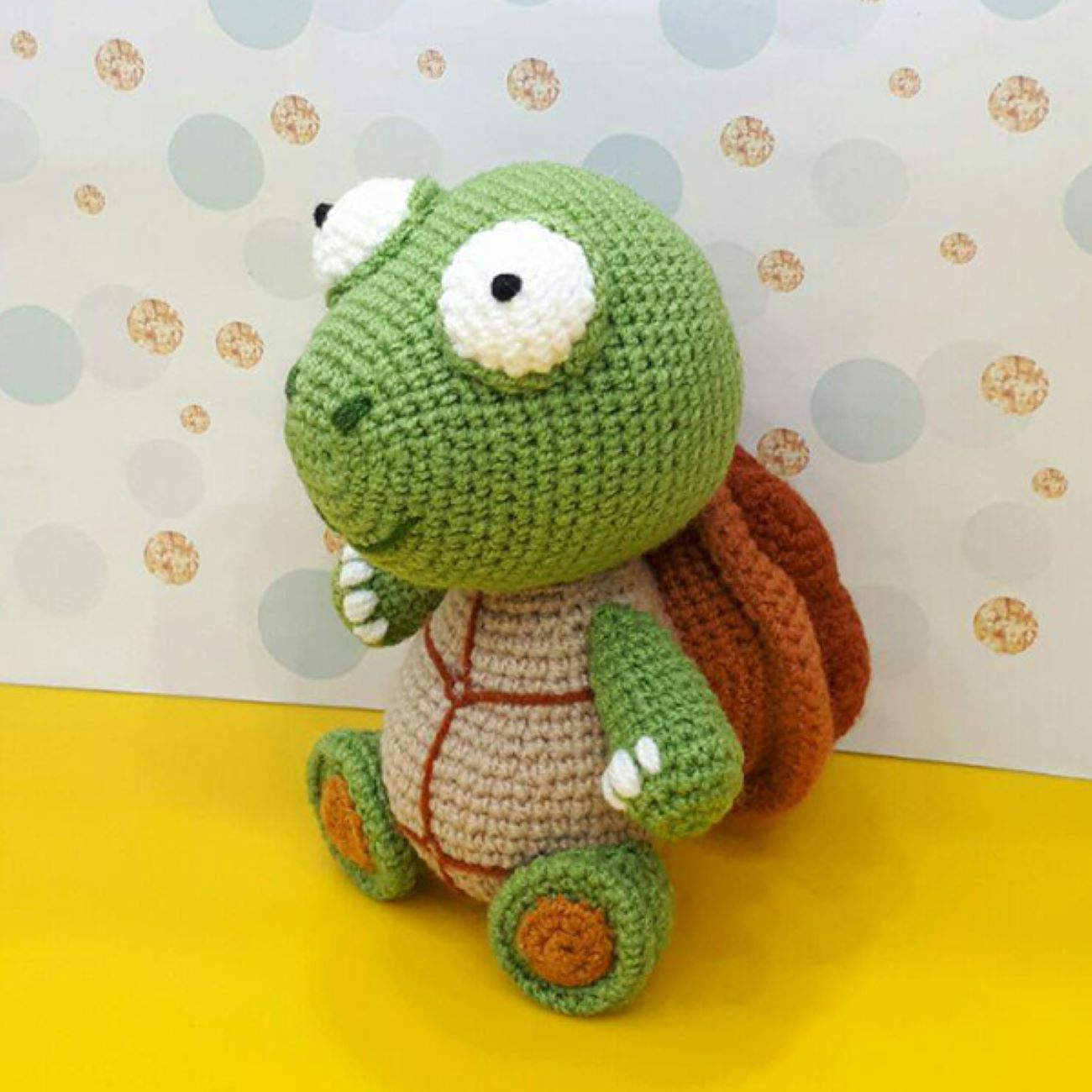 Amigurumi Schildpad Pop – Handgemaakt Gehaakt Speelgoed