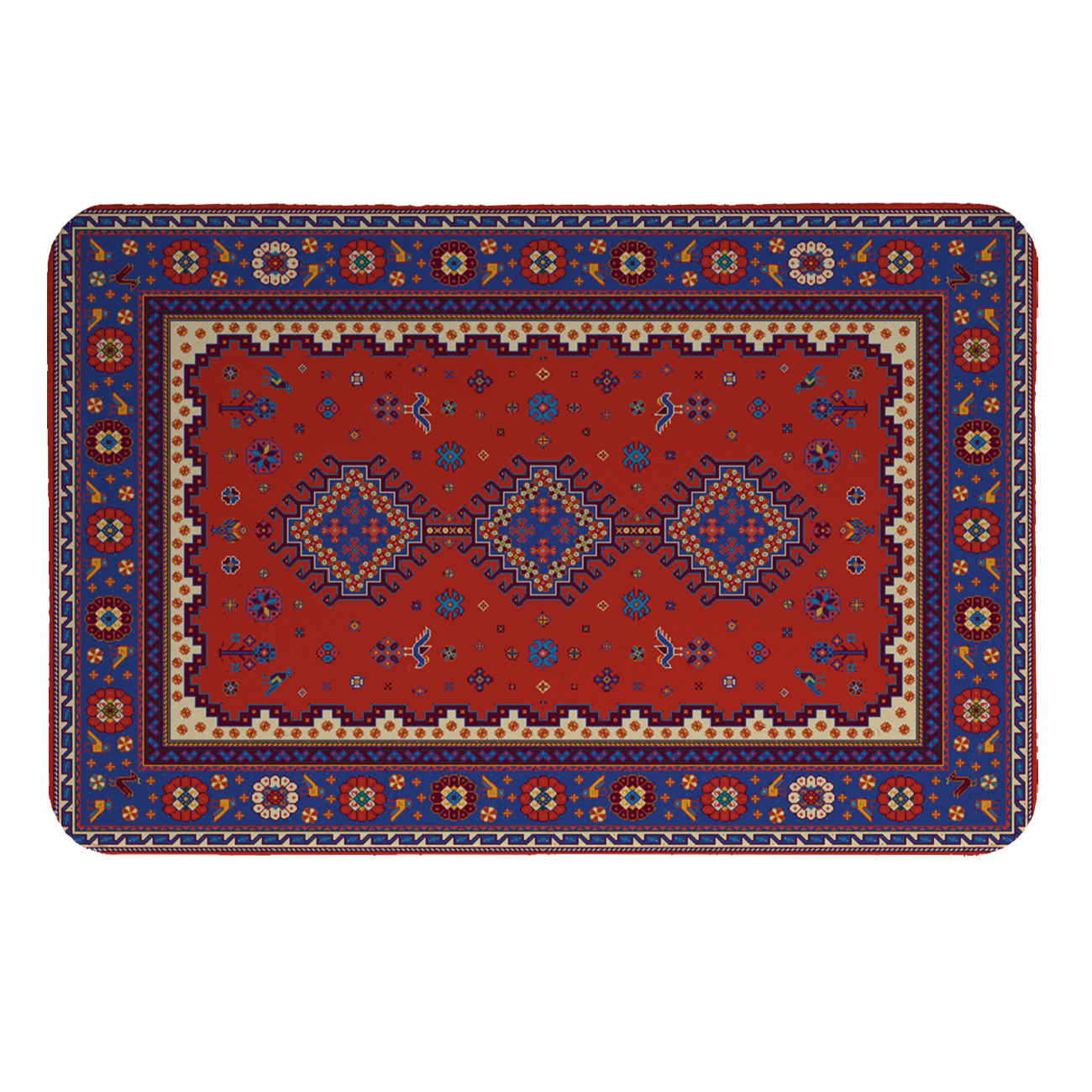 Decoratieve placemats met Perzisch tapijtontwerp (set van 4)