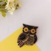 Delightful Beaded Owl Brooch – Mystical and Charming (2)