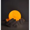 Elegant Handcrafted Table Lamp with a Carved Salt Stone Globe (1)