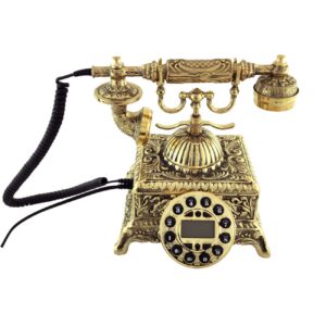 Elegante messing vintage telefoon in oude wereld stijl