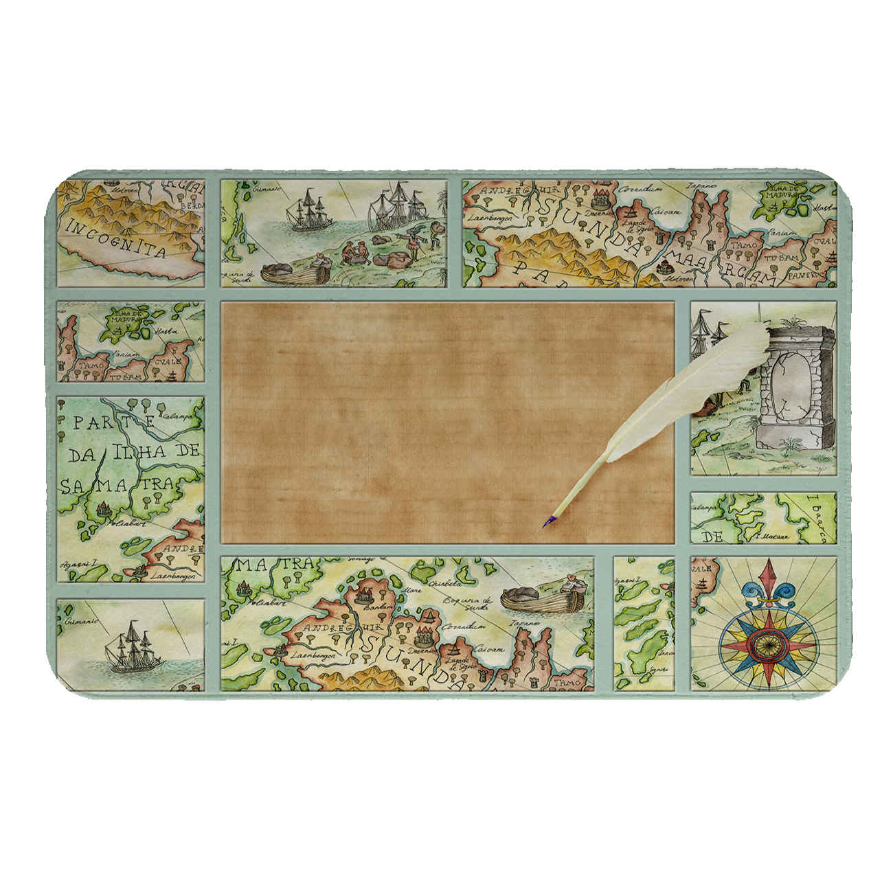 Groene Fluwelen Placemats – Set van 4