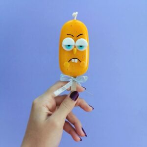 Luxe SpongeBob ijsje kaars – Geel