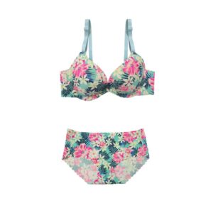 Bloemrijke Hawaei BH en String Set – Geschikt voor Stijlvolle Dagelijkse Looks