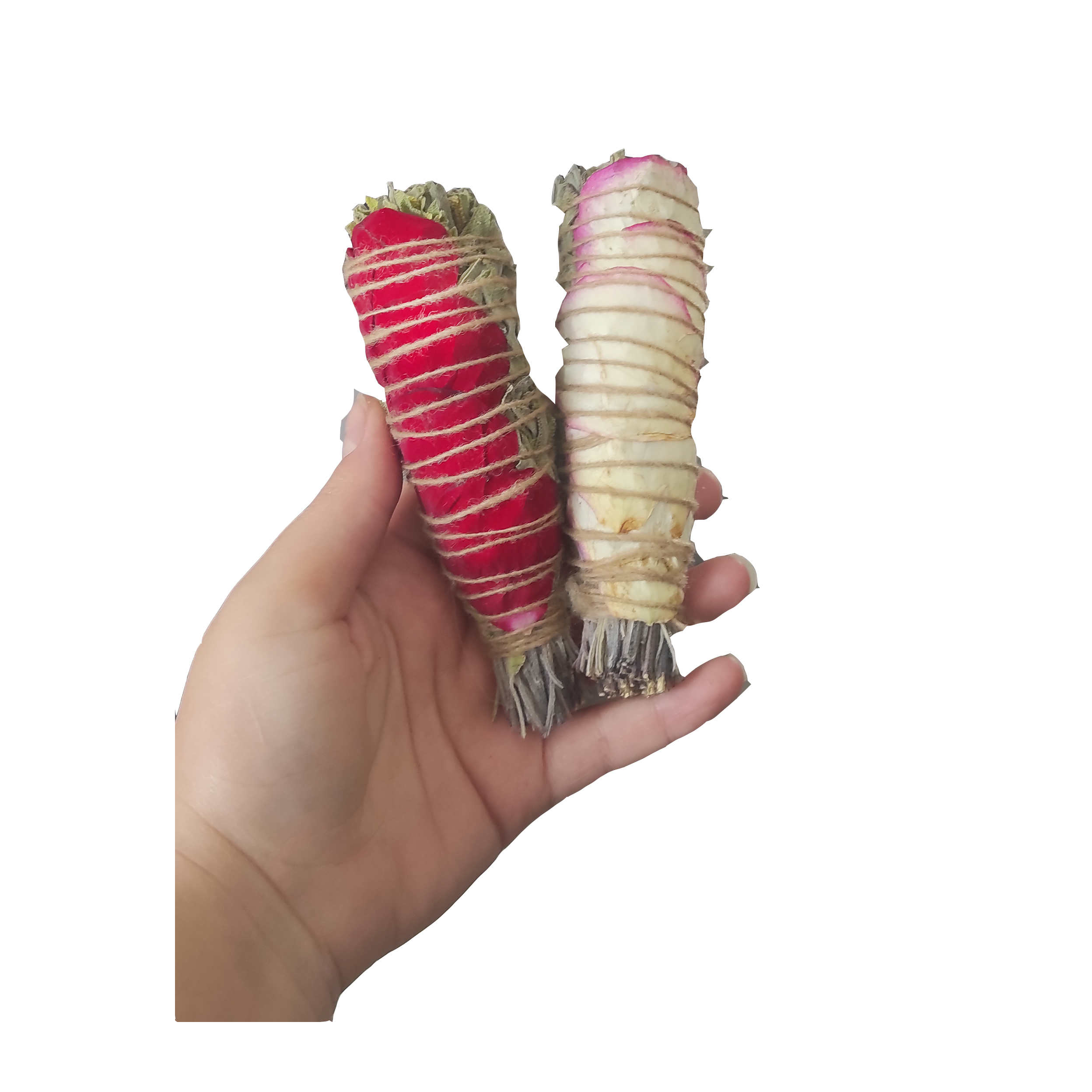 Bloemrijke Smudge Kit – Salie en Roos (Set van 4)