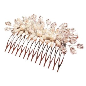 Elegante metalen haarkam clips met parel set van 2