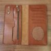 Hand-Stitched Leather Wallet – Vintage Patterned Bifold for Men & Women (1)