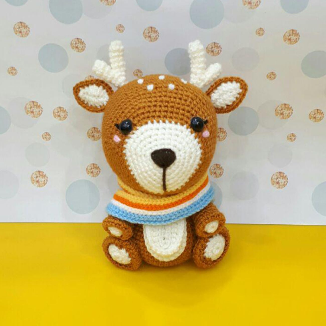 Handgemaakte Gebreide Hert Pop – Amigurumi