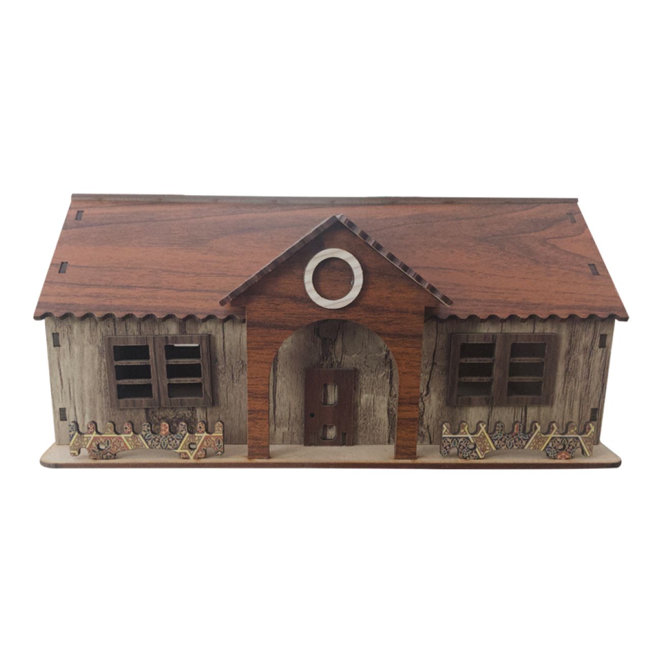 Decoratieve Houten Tissue Box in Charmant Cottage-Stijl Ontwerp