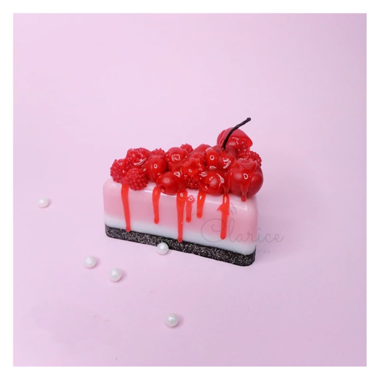 Handgemaakte Kaars – Heerlijke Dessert Taart