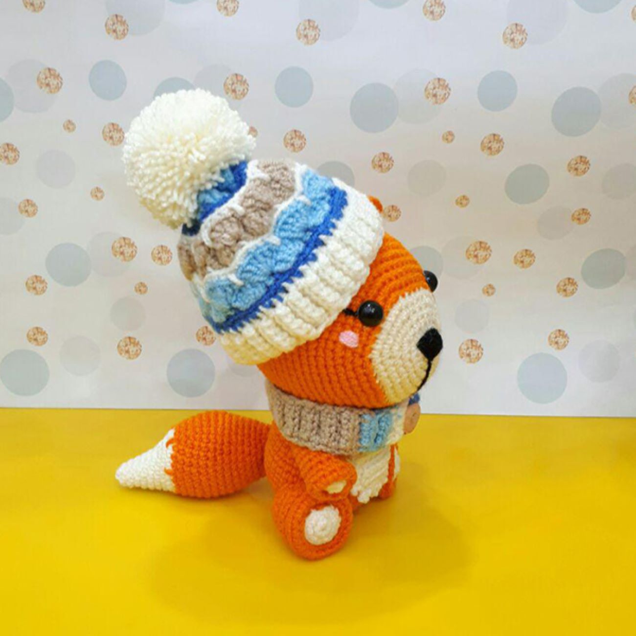 Handgemaakte Gebreide Vos Pop – Amigurumi