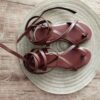 Handmade Mid-Calf Gladiator Sandal – Genuine Leather in Brown (1)