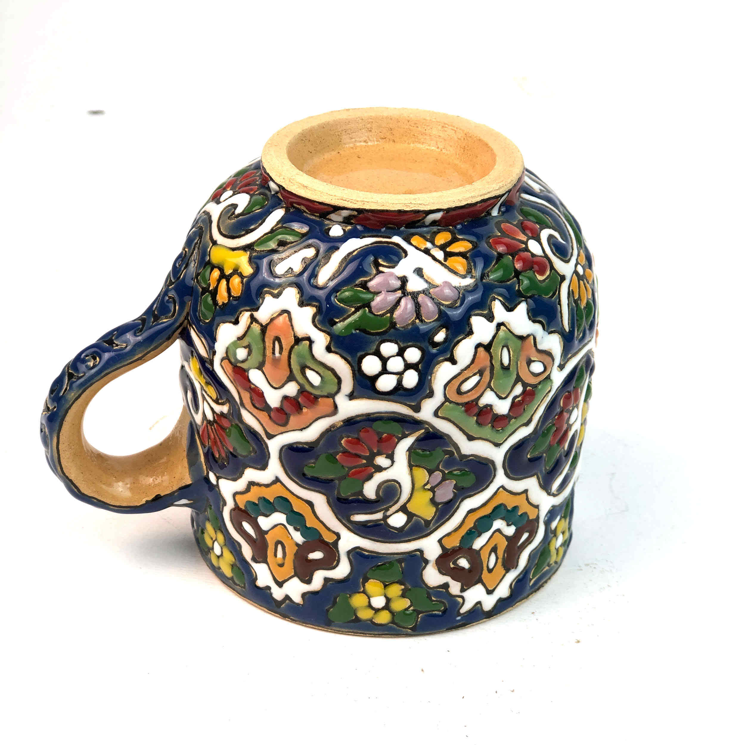 Handgemaakte Minakari Mok – Navy Blauw