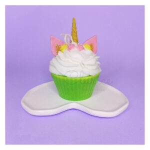 Handgemaakte Eenhoorn Cupcake Kaars
