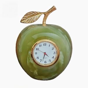 Marmeren Steen Bureauklok – Groene Appel Design