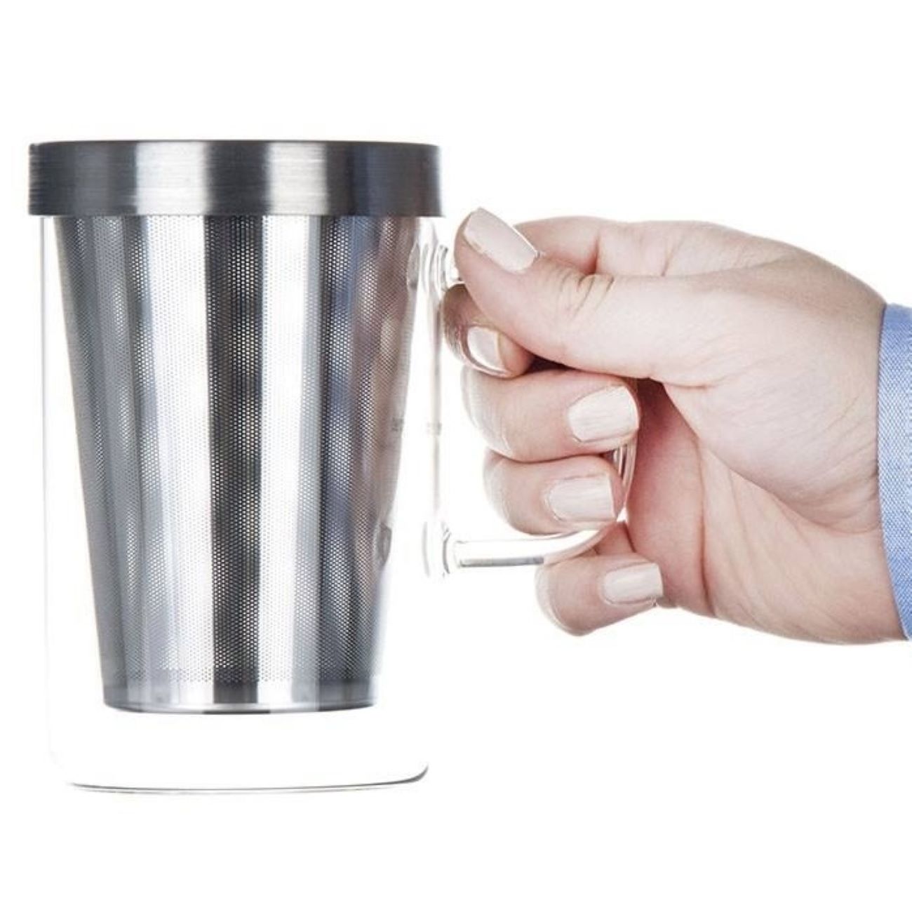 Minimalistische Glazen Infuser Beker – 500 ml