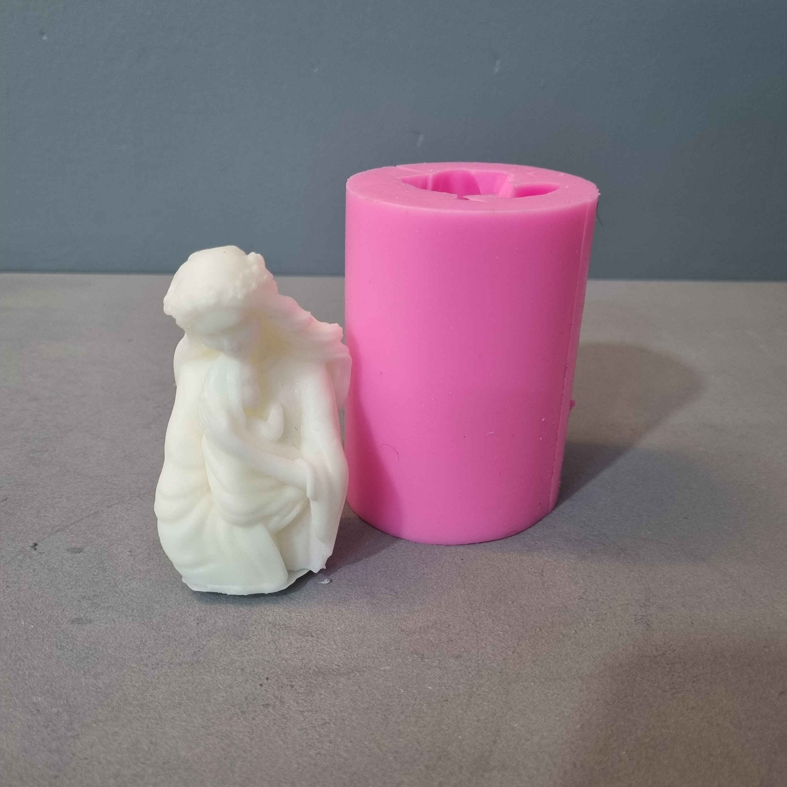 Moeder’s Omhelzing Kaarsenmal – Siliconen Roze