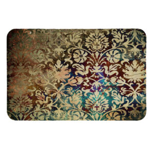 Antislip Fluwelen Placemat – Crimson met Bloemen (4x)
