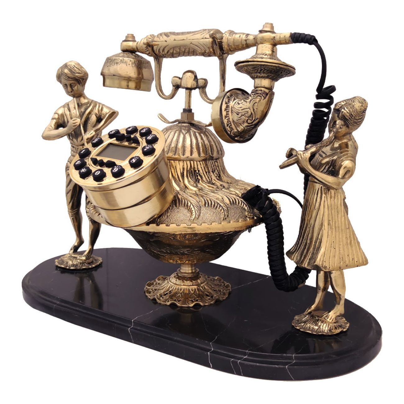 Oude Wereld Charme Klassieke Messing Telefoon – Muzikant Model