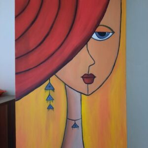 Origineel Kubisme Stijl Kunstwerk – Kubistisch gezicht