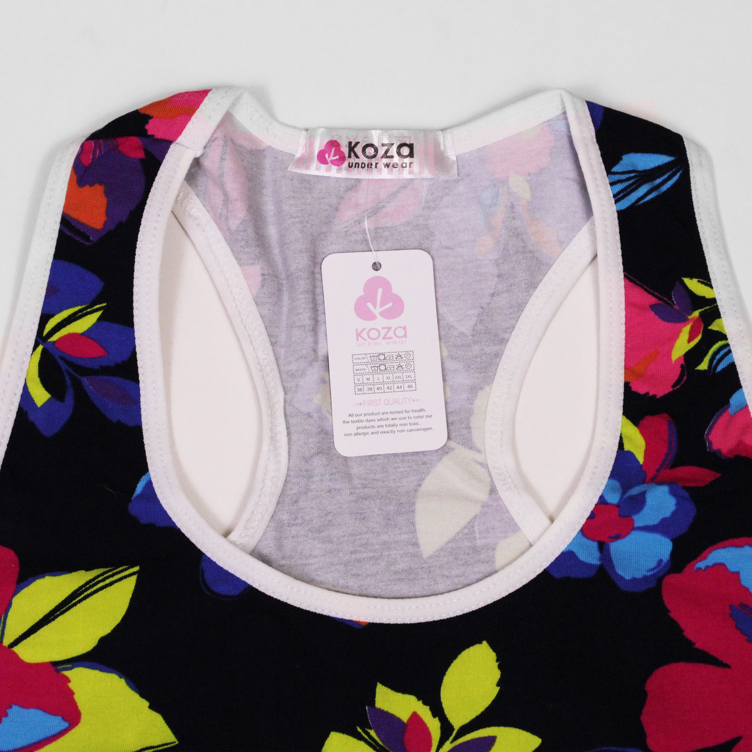 Gevoerde Koza Sportkleding Set – Zwarte Bloemen