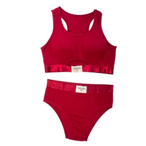 Sport-BH & Slip Set – Racerback – Rood – Fitness & Comfort
