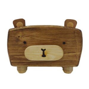 Houten Tissuebox Hoes – Speels Beer Ontwerp