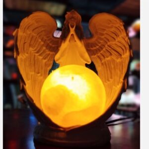 Zoutlamp Engel met Zoutbol – Decoratieve Nachtlamp