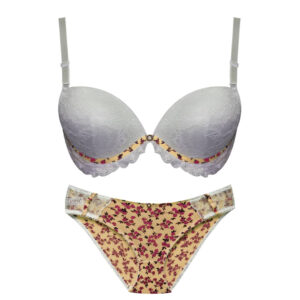 Zachte Kant Push-Up Lingerie Set – EF22 Voorgevormde BH en Bijpassende String
