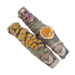 Kalmerende Smudge met Lavendel en Toorts – Geschikt voor Nacht Rituelen (Set van 2)