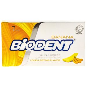 Biodent Suikervrije Kauwgom – Banaan Smaak (12 Stuks)
