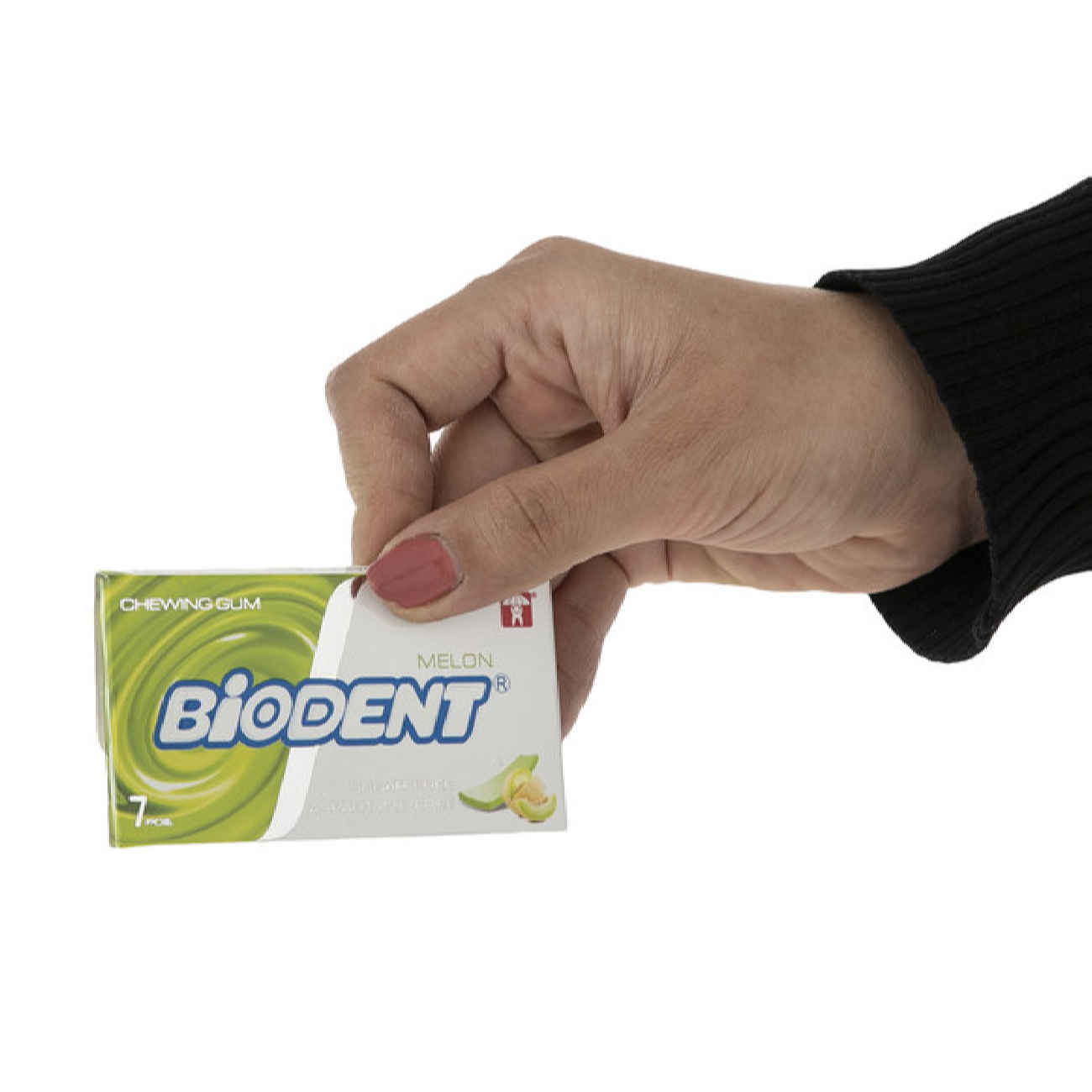 Biodent Suikervrije Kauwgom – Meloen Smaak (6 Stuks)